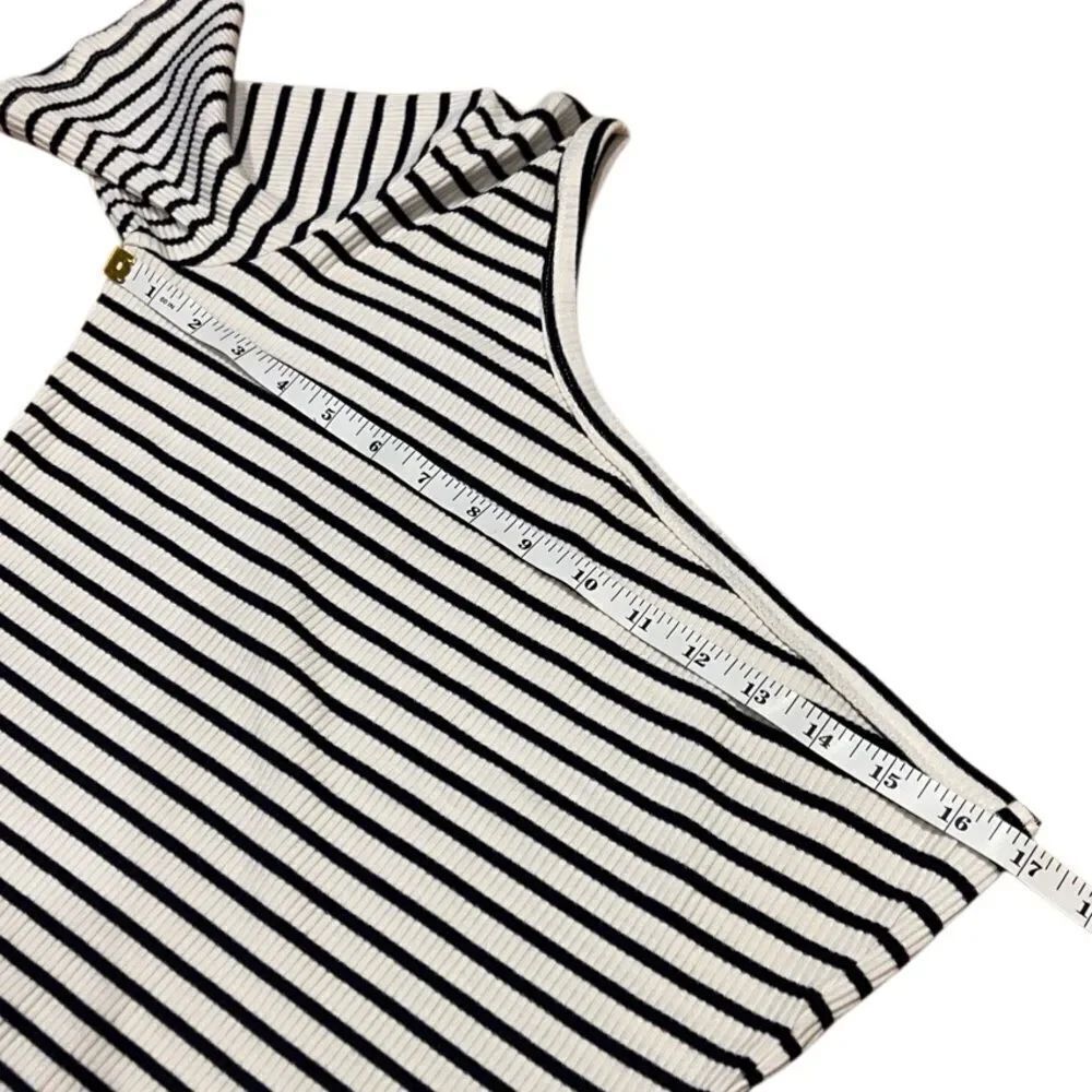 RITA ROW Ras Striped Blue Top One-Shoulder Size Large - Picture 9 of 15